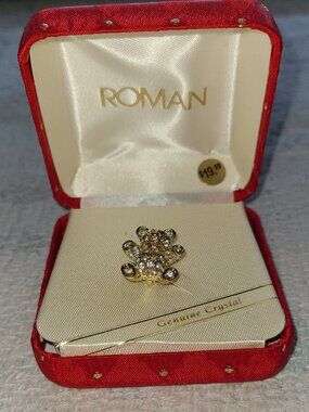Teddy Bear Genuine Crystal Brooch